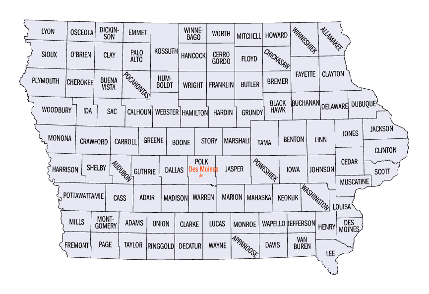 Us Map Iowa